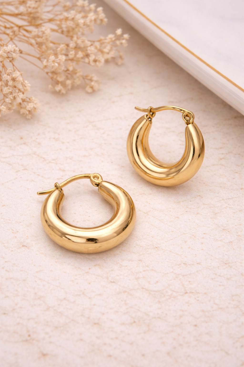 Anti Tarnish Stainless Steel Classic Hoop Earrings