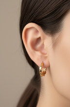 Anti Tarnish Stainless Steel Twisted Hoop Earrings