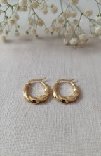 Anti Tarnish Stainless Steel Twisted Hoop Earrings