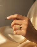 Vintage Gold Finish Diamond Adjustable Ring