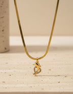 Anti Tarnish Stainless Steel Dolphin Heart Pendant Chain