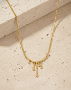 Golden Liquid Metal Drip Pendant Necklace – Anti Tarnish