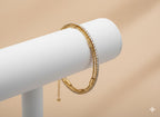 Anti Tarnish Stainless Steel Dual Row Gemstone Bracelet