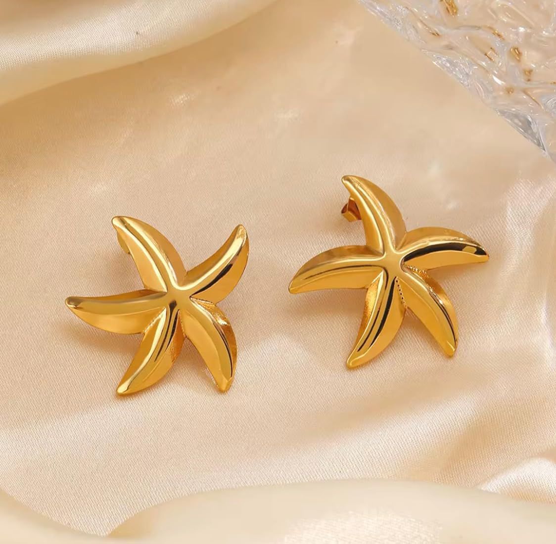 Anti Tarnish Stainless Steel Starfish Earrings