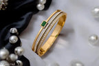 Anti Tarnish Stainless Steel Emerald Kada