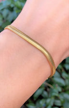 Anti Tarnish Stainless Steel Snake Chain Bracelet