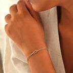 Anti Tarnish Stainless Steel Love Knot Bracelet