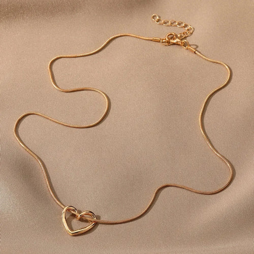 Anti Tarnish Open Heart Pendant Chain