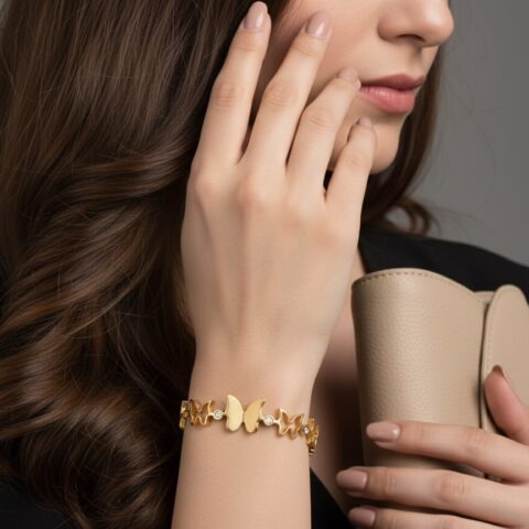 Butterfly Gold Kada for Women – Zivaas Collection